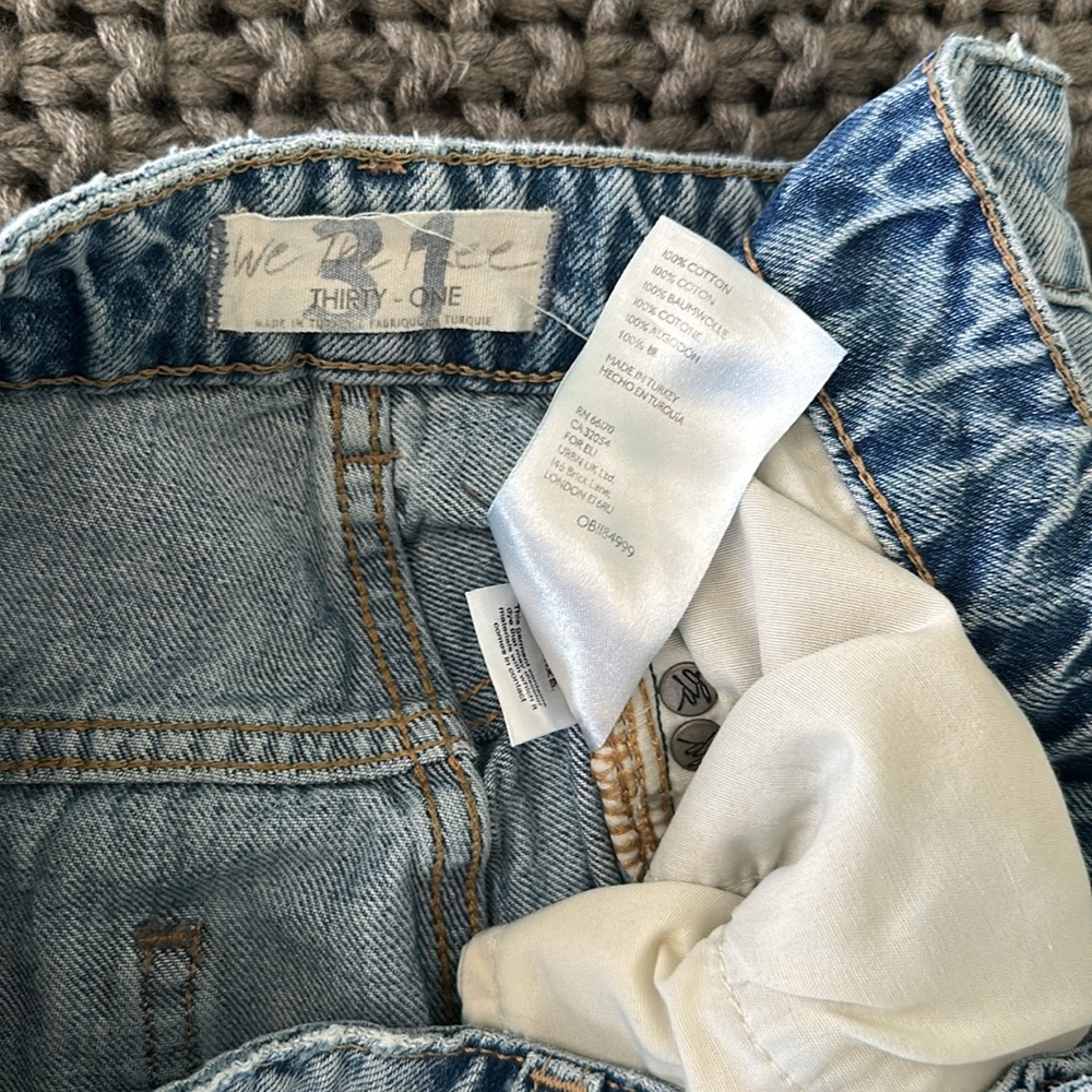 FREE PEOPLE High Rise Ripped Hem Jeans - Picture 4 of 5